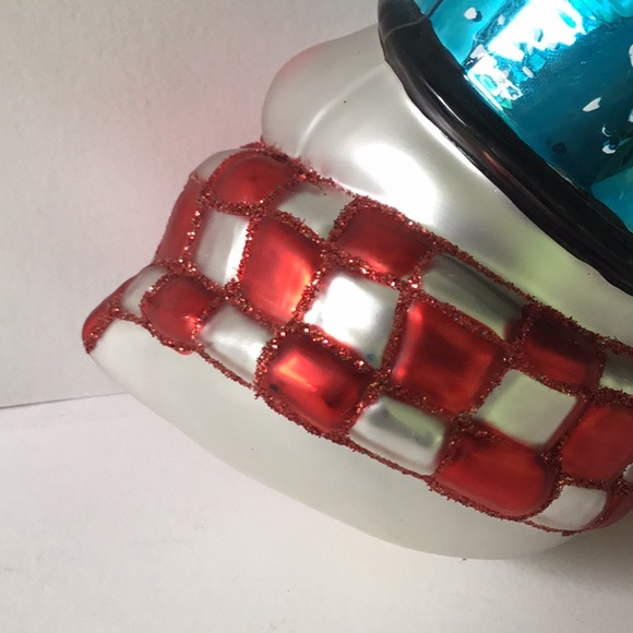 Glass Snowman Christmas Snowman Tree Ornament - Picture 4 of 9